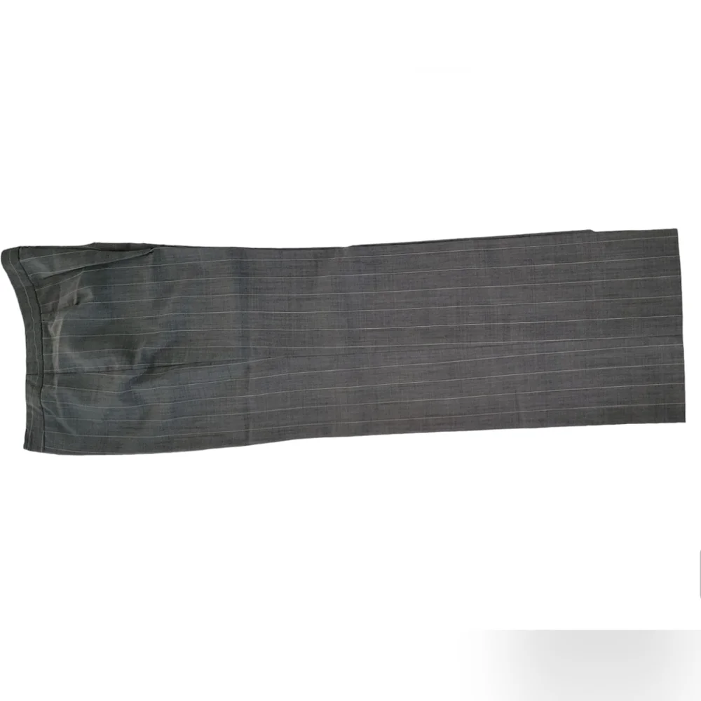 Armani Collezioni Gray Pinstripe Trousers - Picture 5 of 11